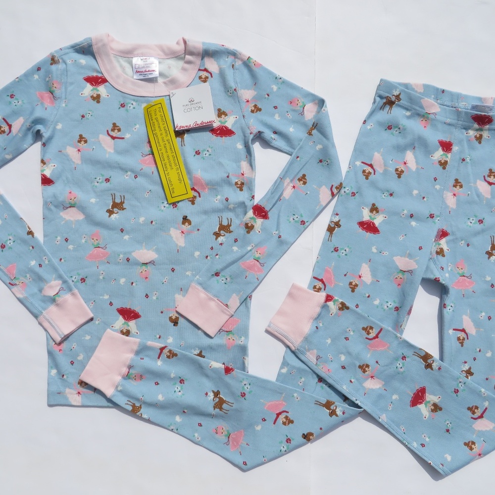 Hanna Andersson 150 Girls Pajamas Organic NEW 12 - Picture 3 of 8